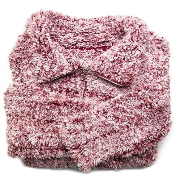 Burgundy Sherpa Half Zip Pullover (Sweet Lovely by Jen) - Picture 7 of 11